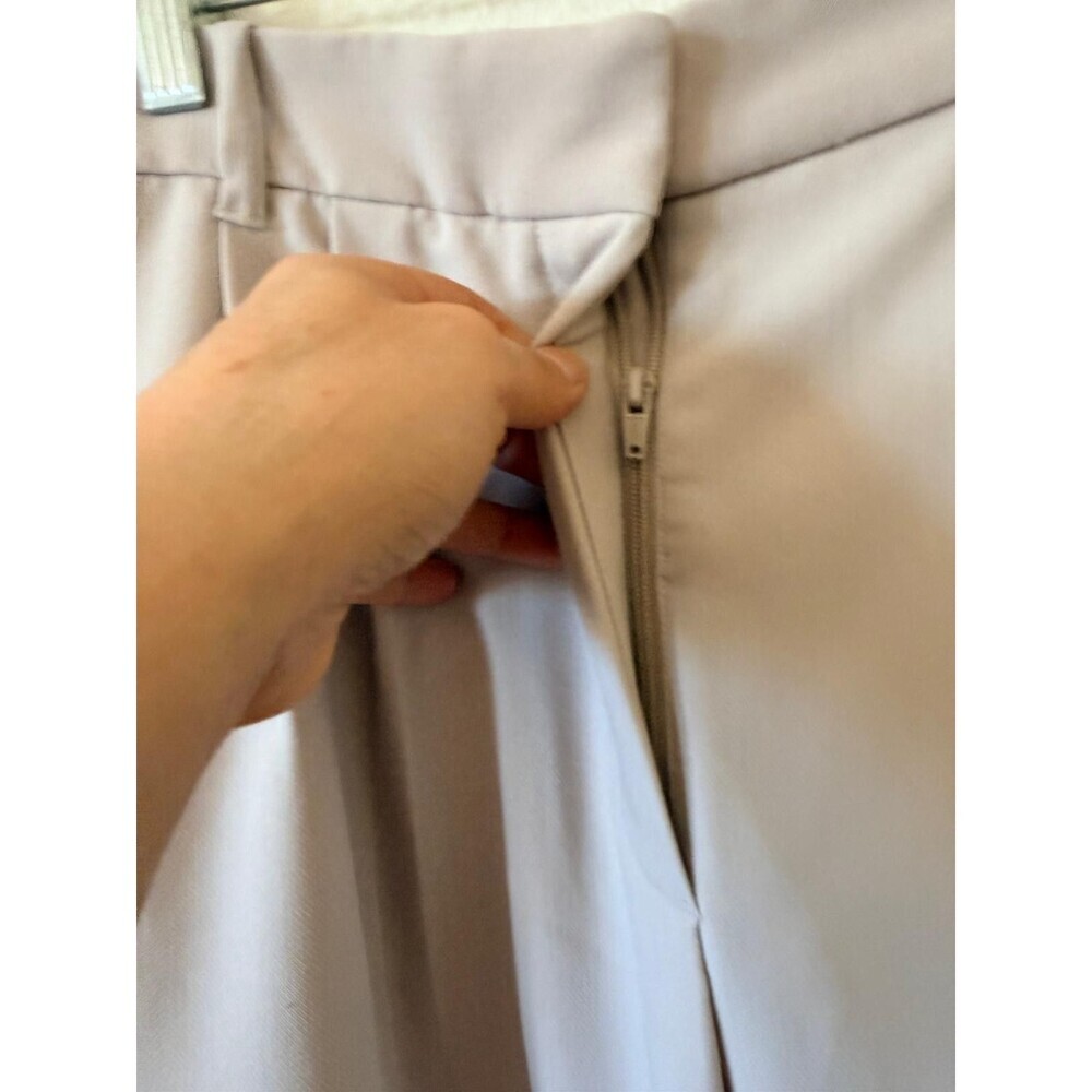 Abercrombie & Fitch Pleated Wide-Leg Dress Pants Beige Womens 31X12 Office - Picture 5 of 16